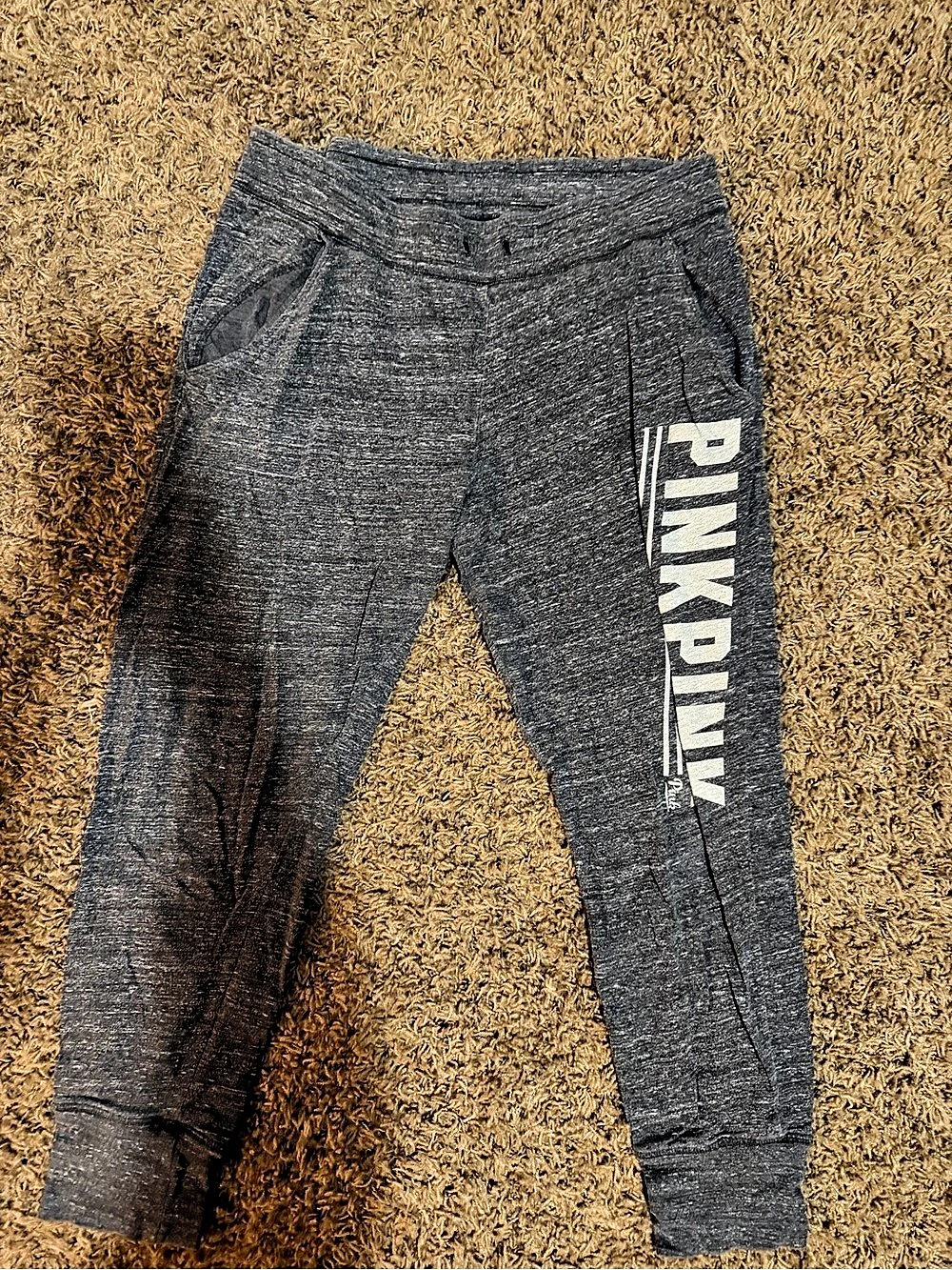 Pink Women's Gray Logo Leggings